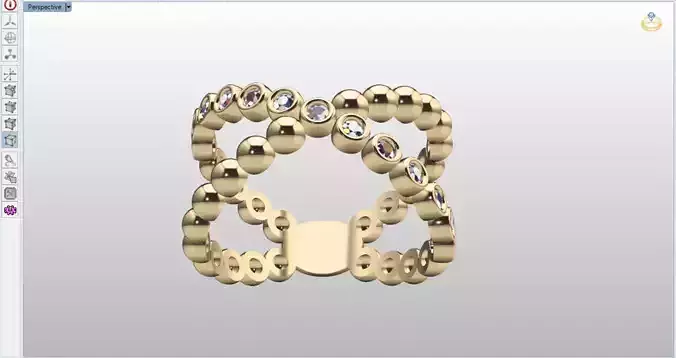 unique x jewelry ring with bezel setting