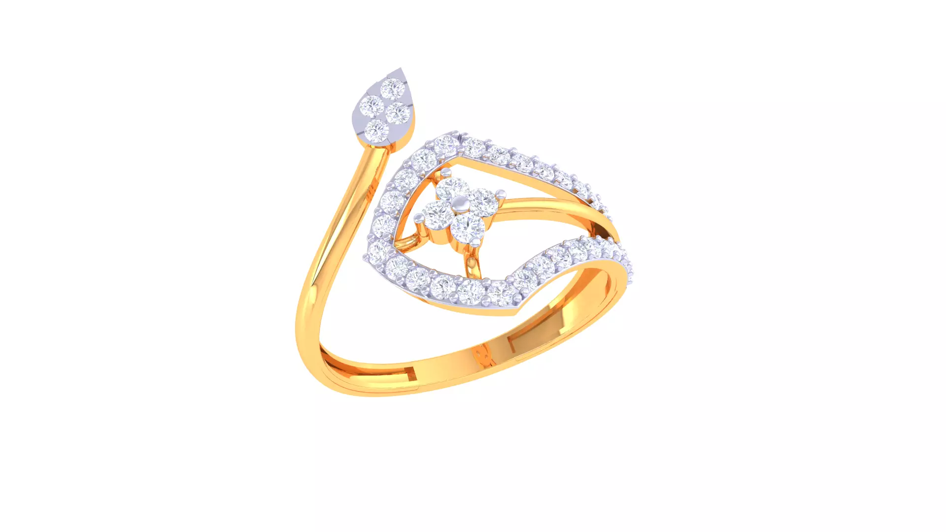 Women Ring MTL 3dm STL OBJ FBX Details 3D print model_0