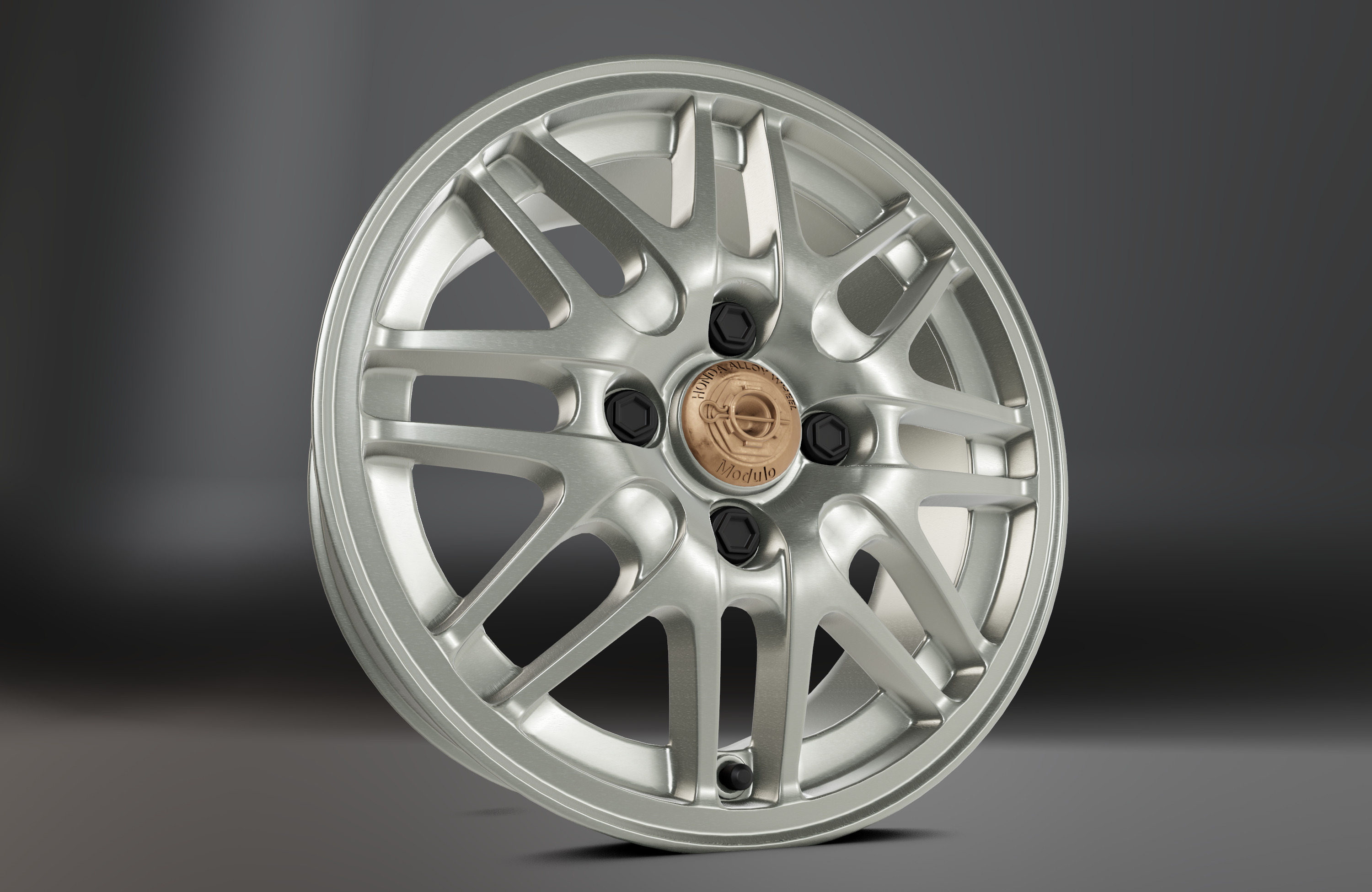 Modulo Alloy Wheel Low-poly 3D model_6