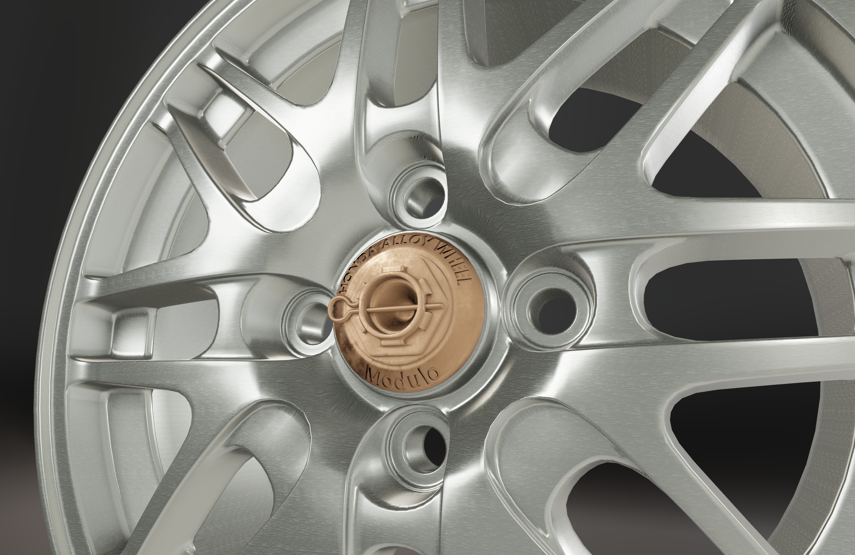 Modulo Alloy Wheel Low-poly 3D model_3