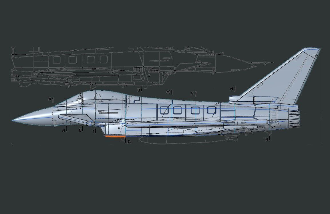 Eurofighter 2000 3D print model_3