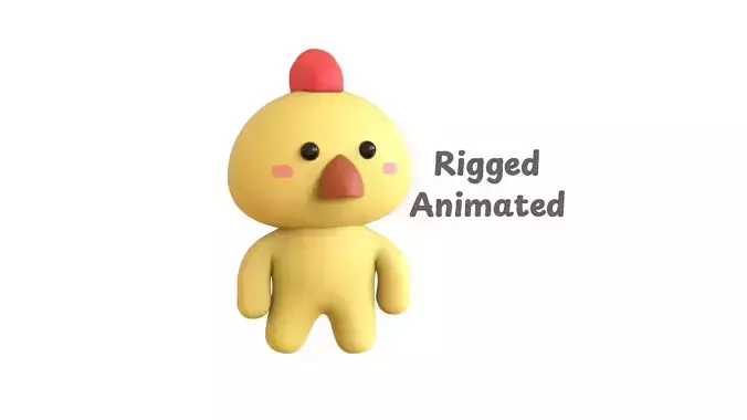 Chubby Chicken Animated for Games