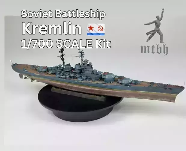 World of Warships 1-700 Kremlin Soviet Battleship Model Kit 3D print model