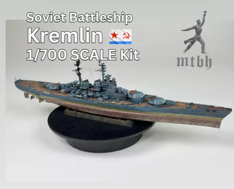 World of Warships 1-700 Kremlin Soviet Battleship Model Kit 3D print model_0