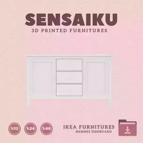 Miniature HEMNES Sideboard IKEA 3D Print Instant Download