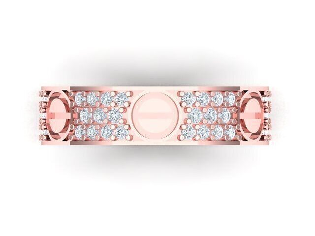 cartier love ring with diamond ring 3D print model