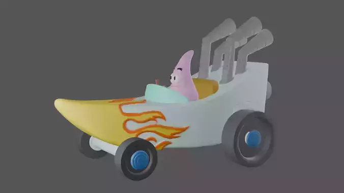 Patricks boat car 3D print model