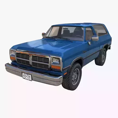 Dodge Ramcharger 1990 Low-poly 3D model