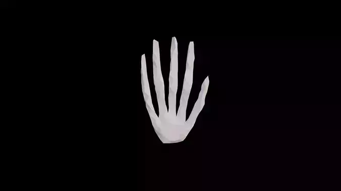 Origami human hand unfolding growing animation