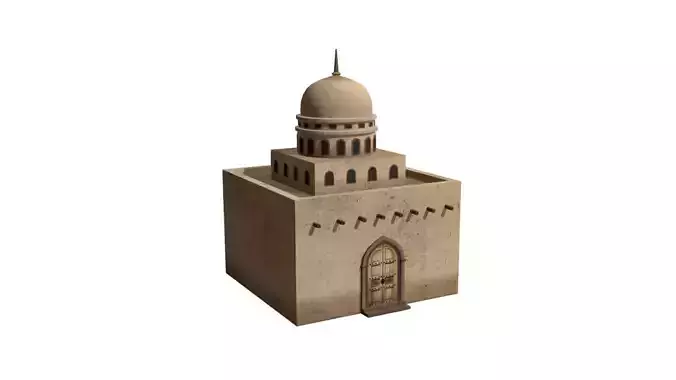 Middle Eastern Style Building - PBR Low Poly
