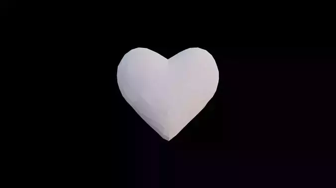 Origami heart unfolding growing animation