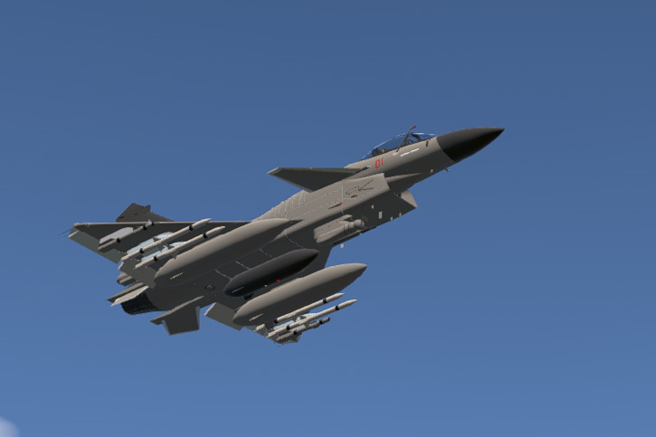 J-10C CGI 3D Model Low-poly 3D model_2