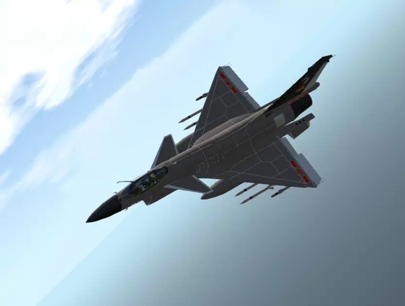 J-10C CGI 3D Model Low-poly 3D model_0
