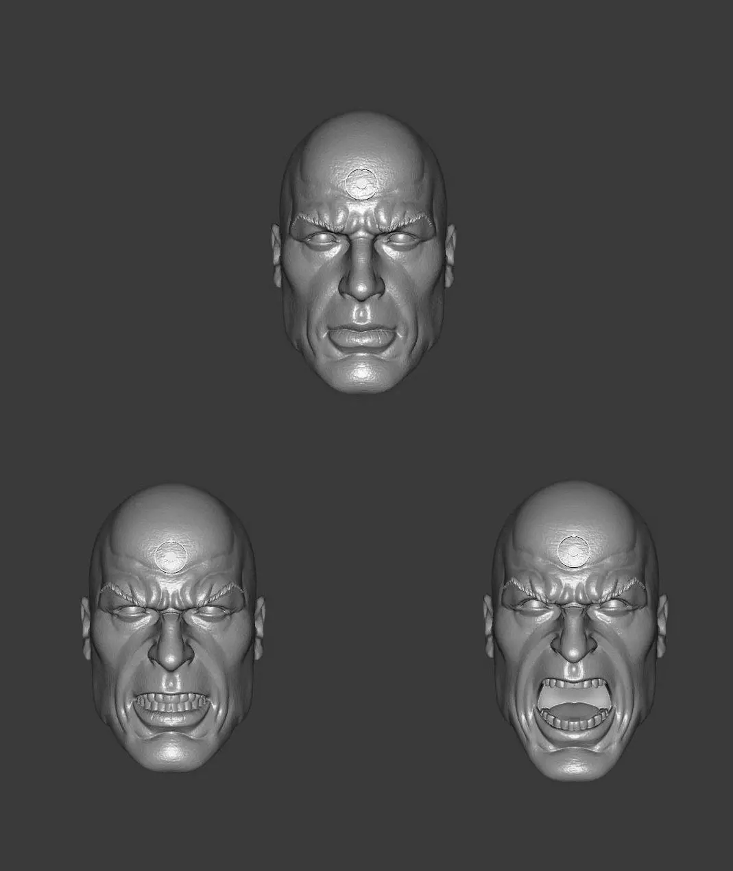 DC WATCHMEN DR MANHATTAN EXPRESSIONS 3-PACK 3D print model