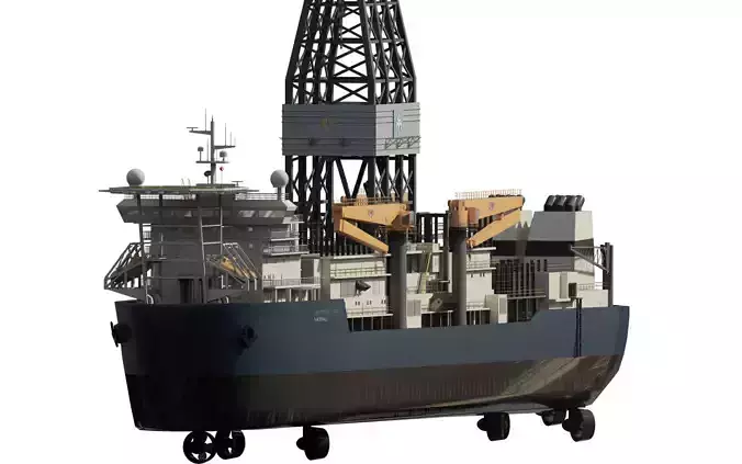 DP3 Offshore Oil Drilling Platform 3D model