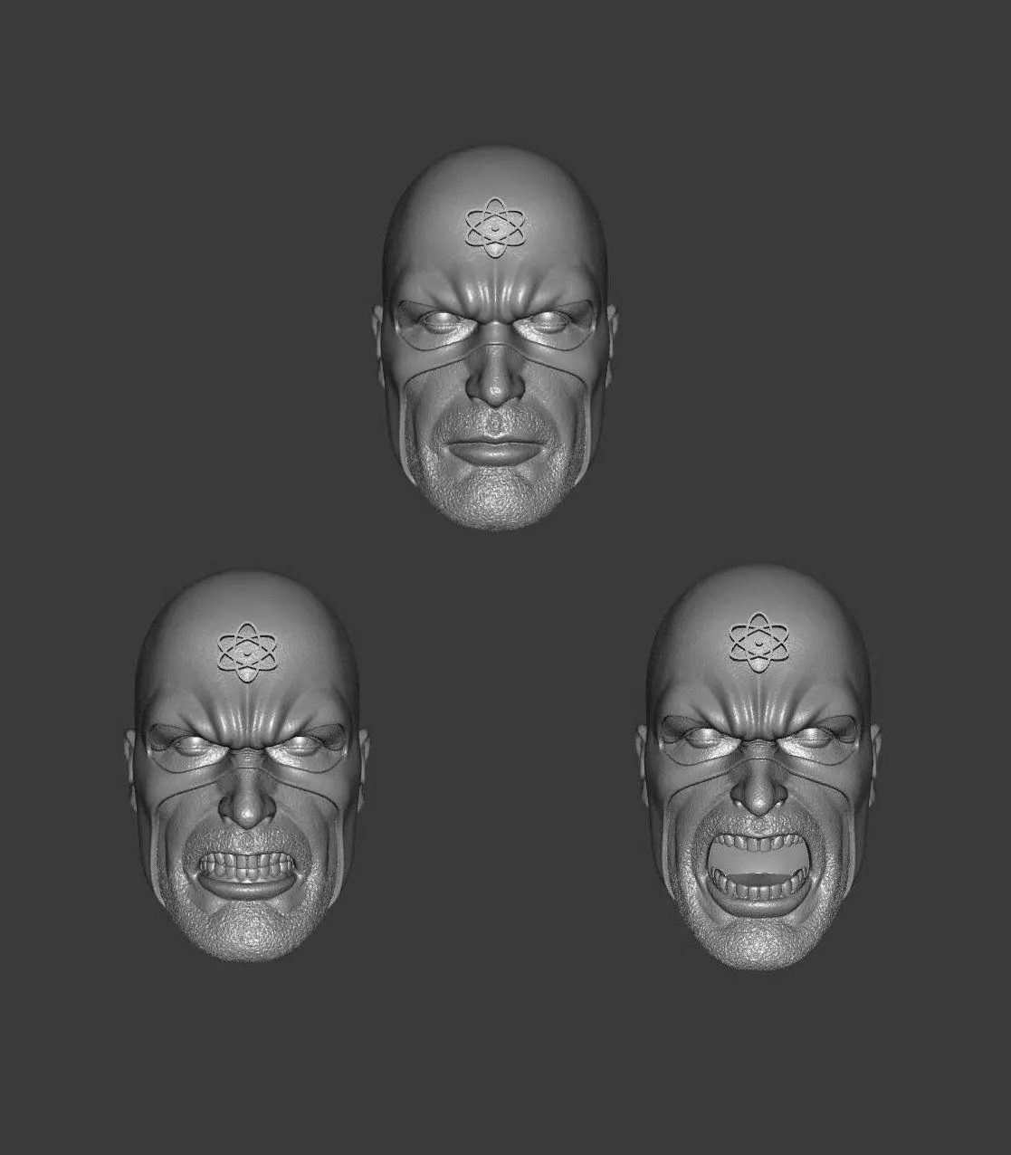 DC THE ATOM EXPRESSIONS 3-PACK 3D print model_0