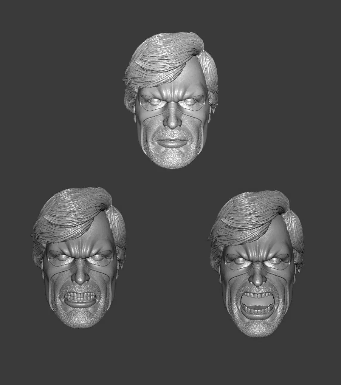 MARVEL CAPTAIN MARVEL CLASSICS EXPRESSIONS 3-PACK 3D print model_0