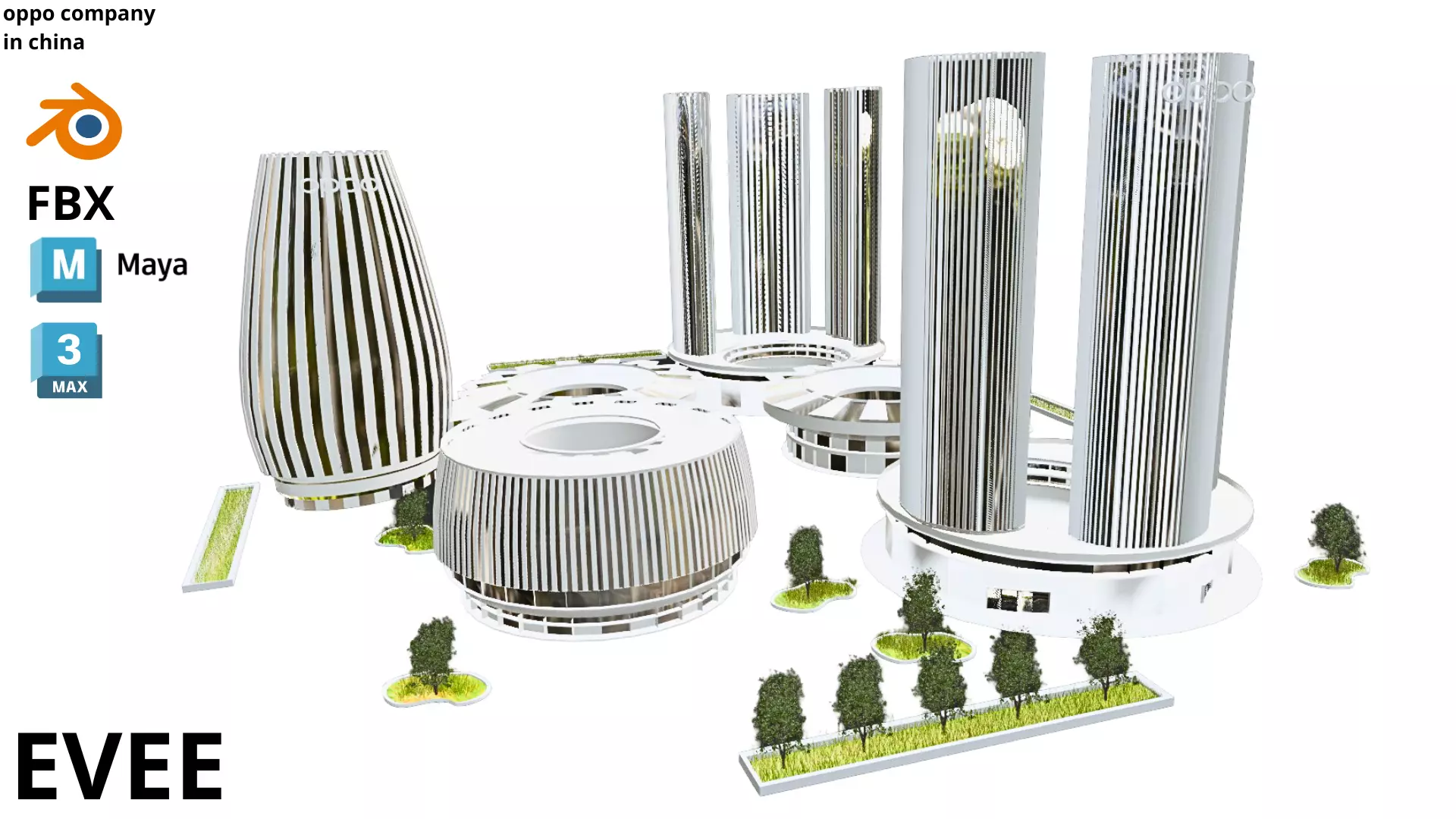 Oppo Headquarters in china 3D model_0