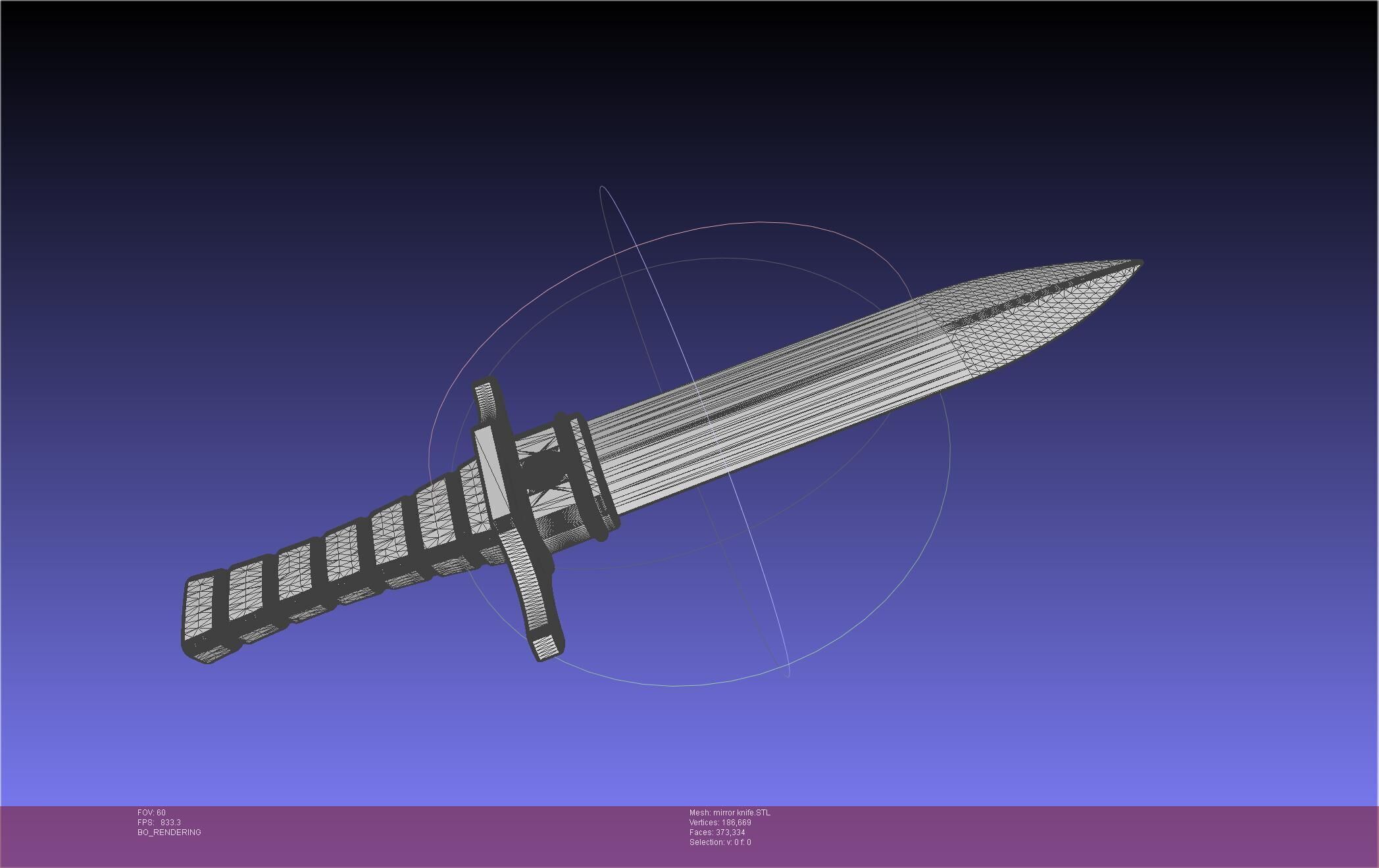Attack On Titan Lost Girls Mirror Man Knife 3D print model_34