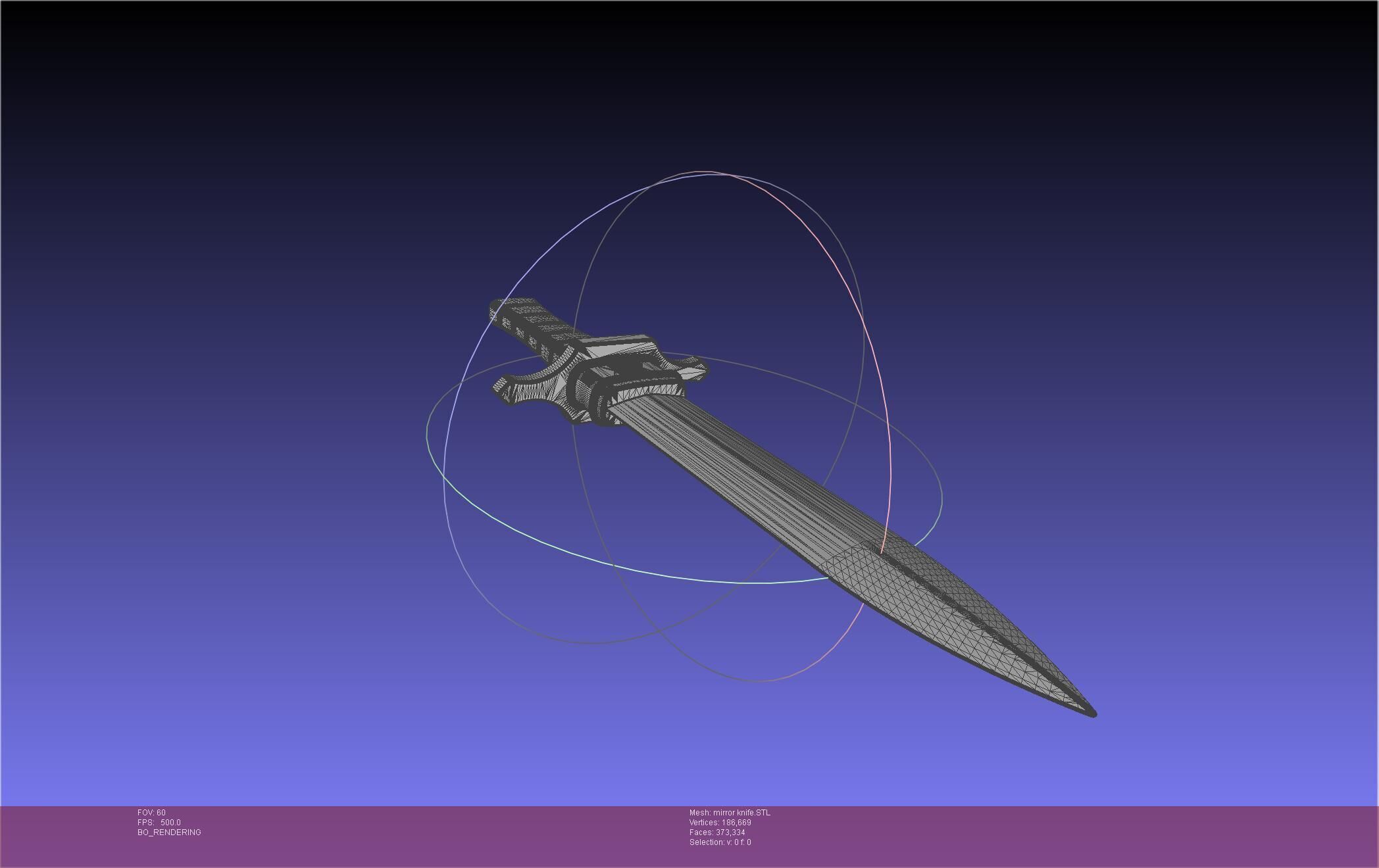 Attack On Titan Lost Girls Mirror Man Knife 3D print model_24