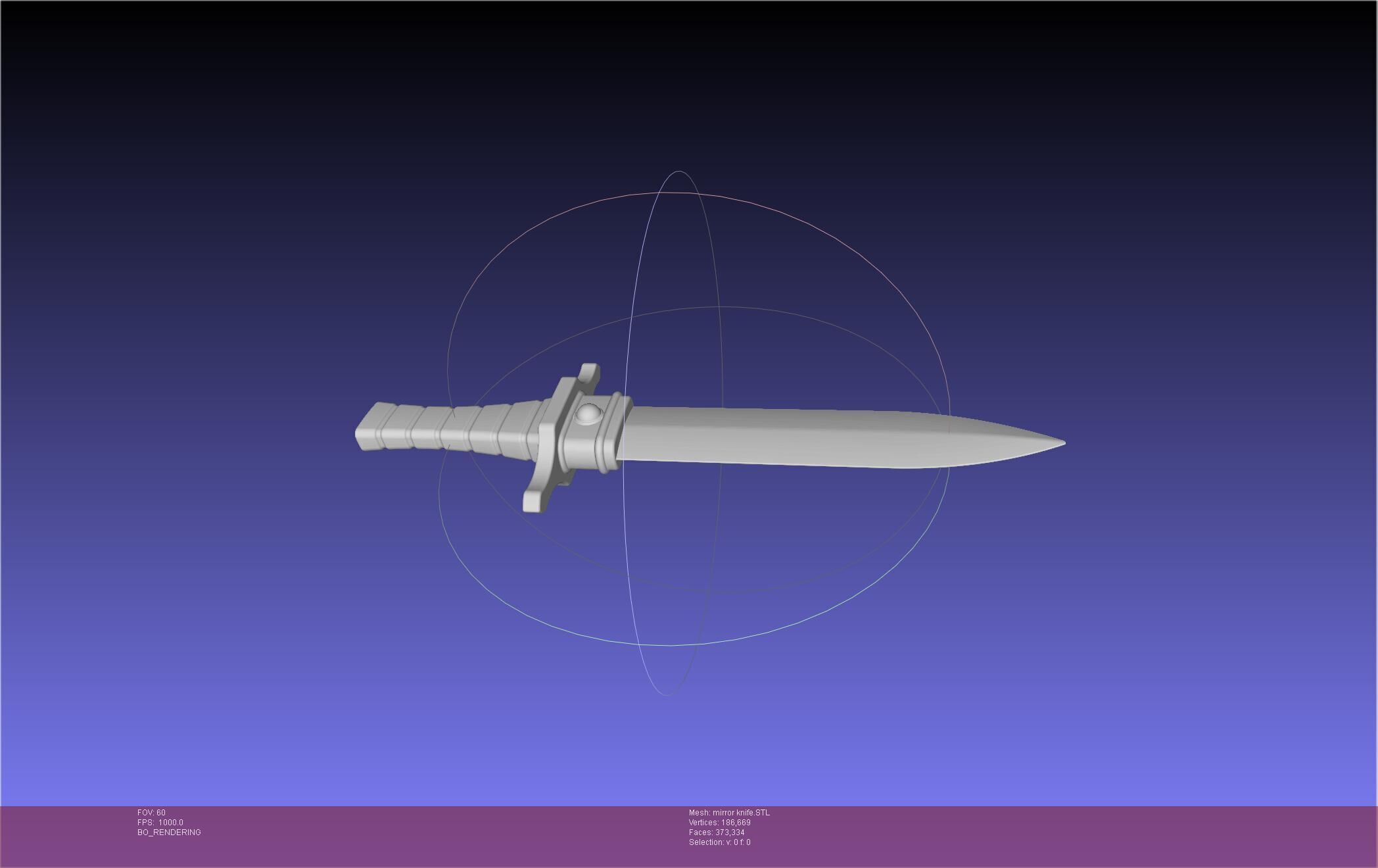 Attack On Titan Lost Girls Mirror Man Knife 3D print model_7