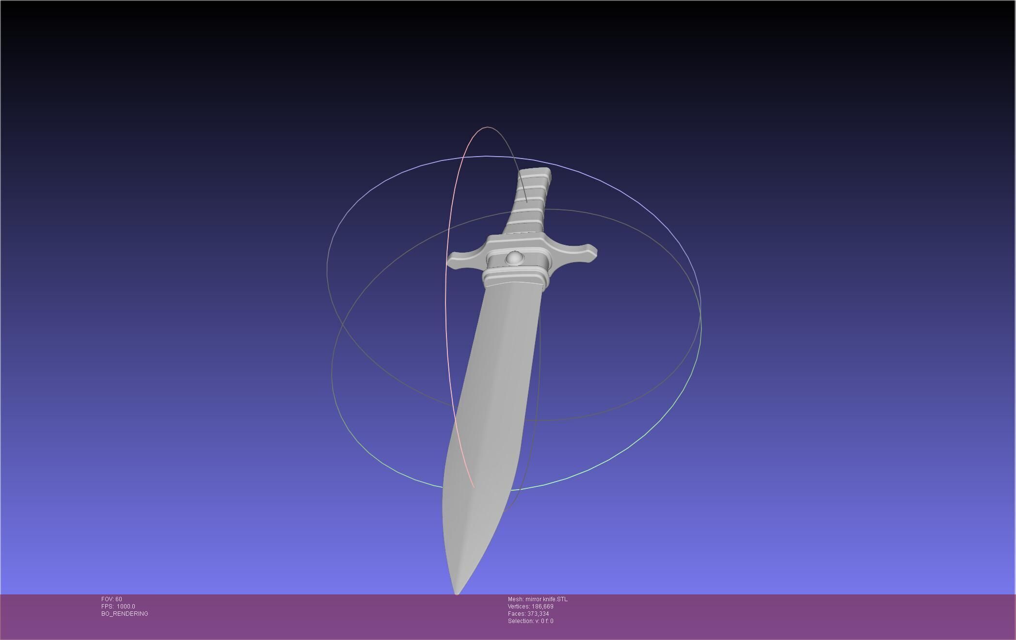 Attack On Titan Lost Girls Mirror Man Knife 3D print model_5