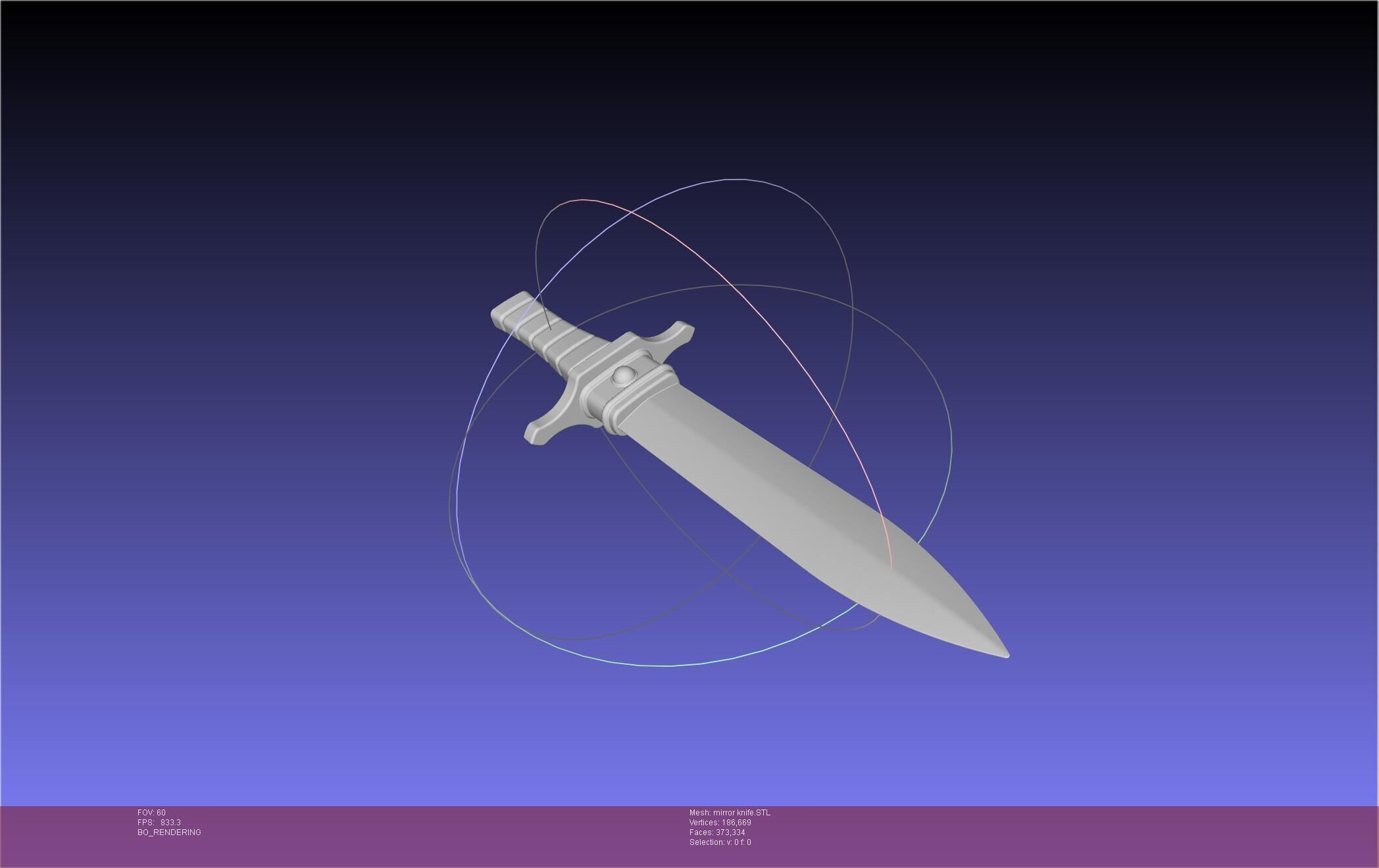 Attack On Titan Lost Girls Mirror Man Knife 3D print model_6