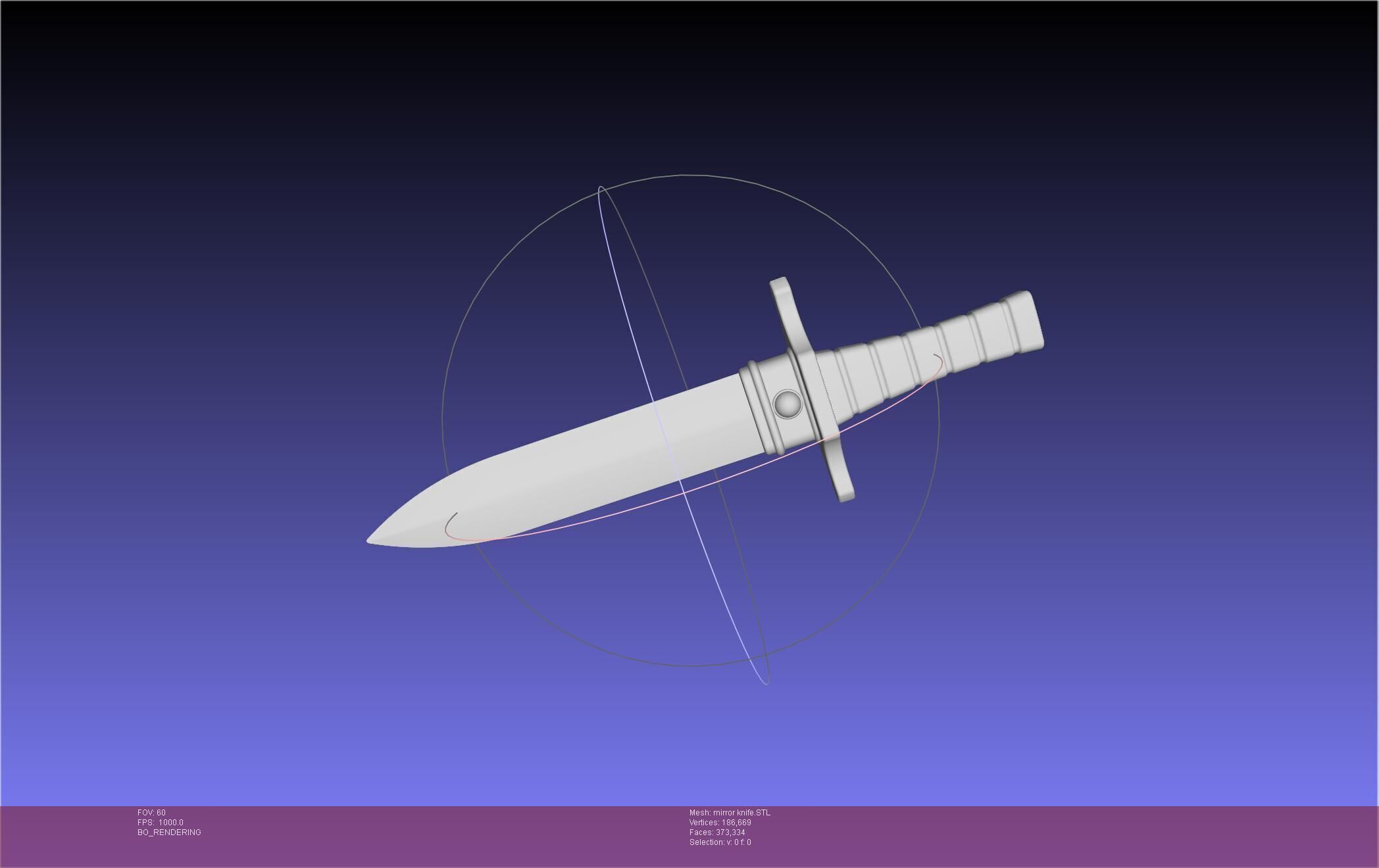 Attack On Titan Lost Girls Mirror Man Knife 3D print model_2