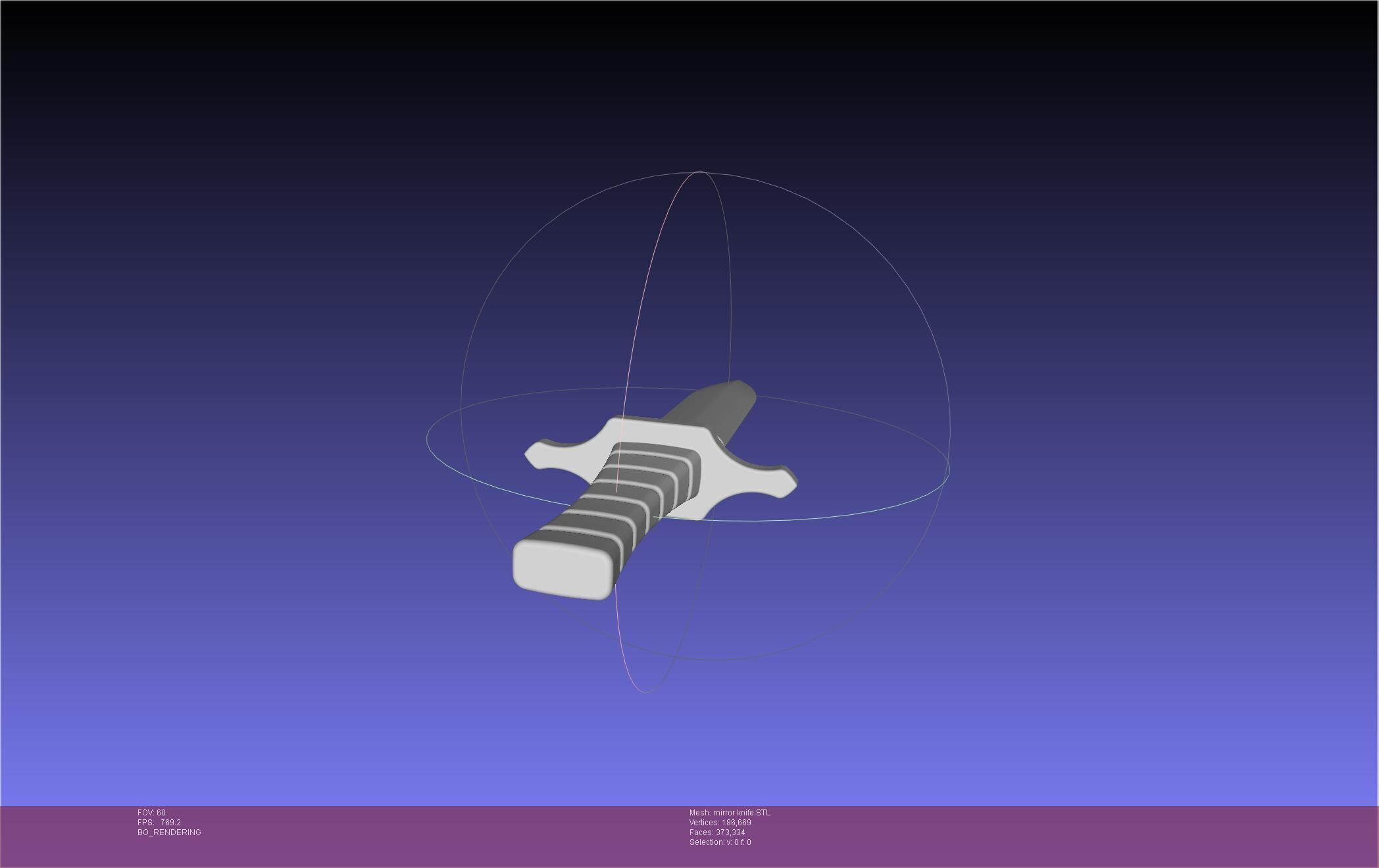 Attack On Titan Lost Girls Mirror Man Knife 3D print model_9