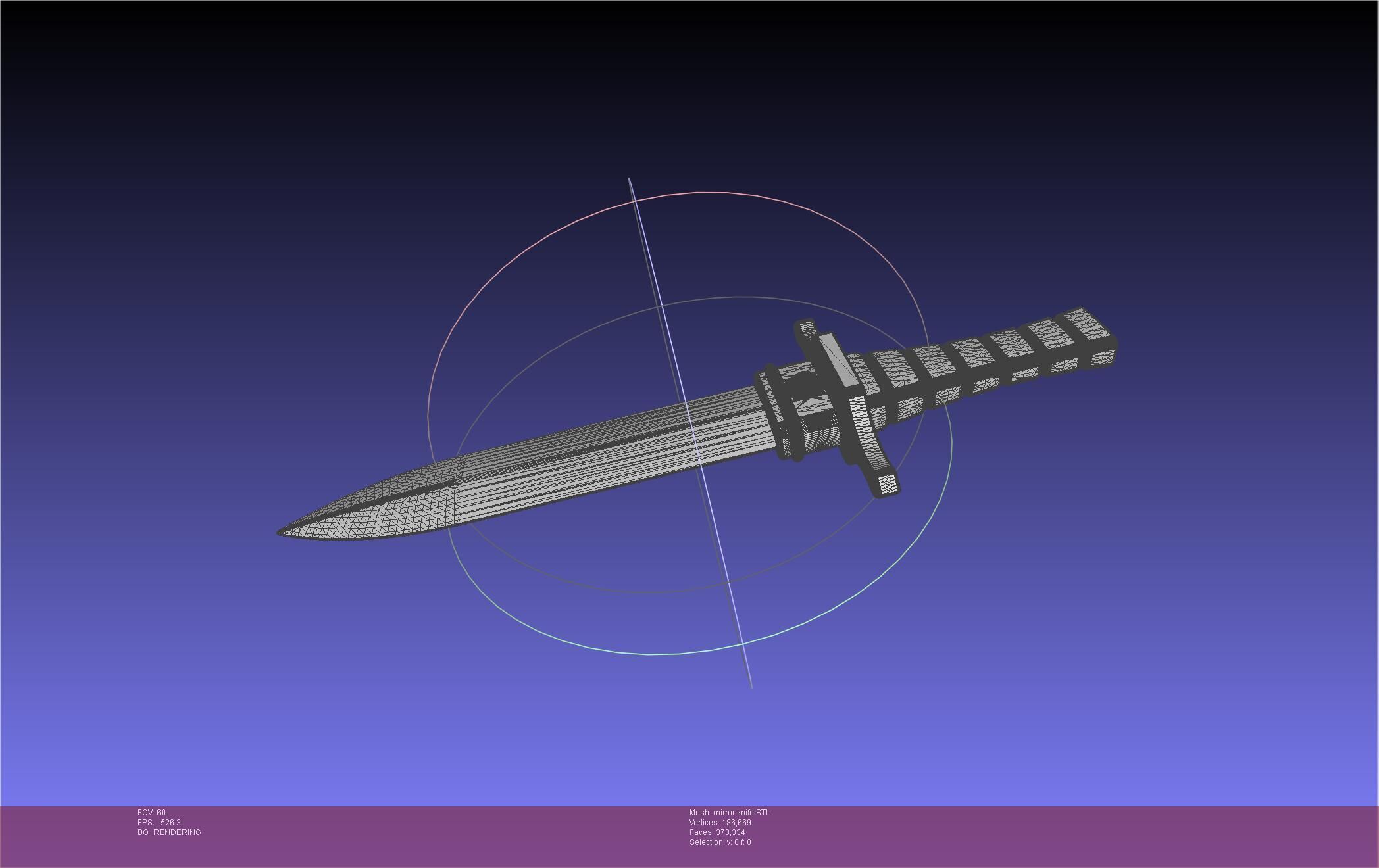 Attack On Titan Lost Girls Mirror Man Knife 3D print model_21