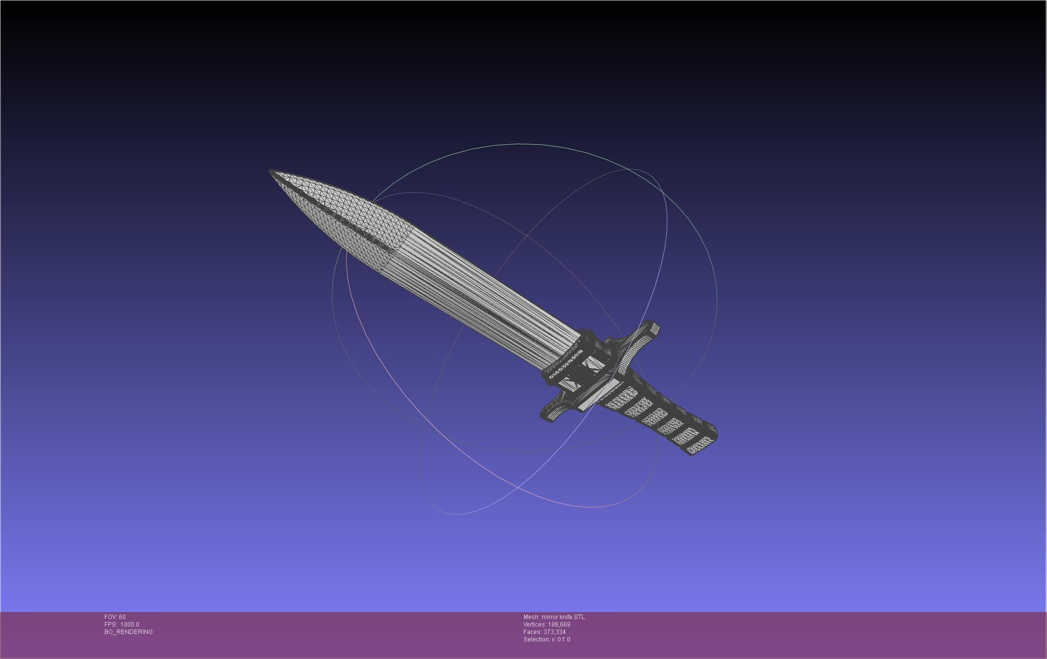 Attack On Titan Lost Girls Mirror Man Knife 3D print model_19