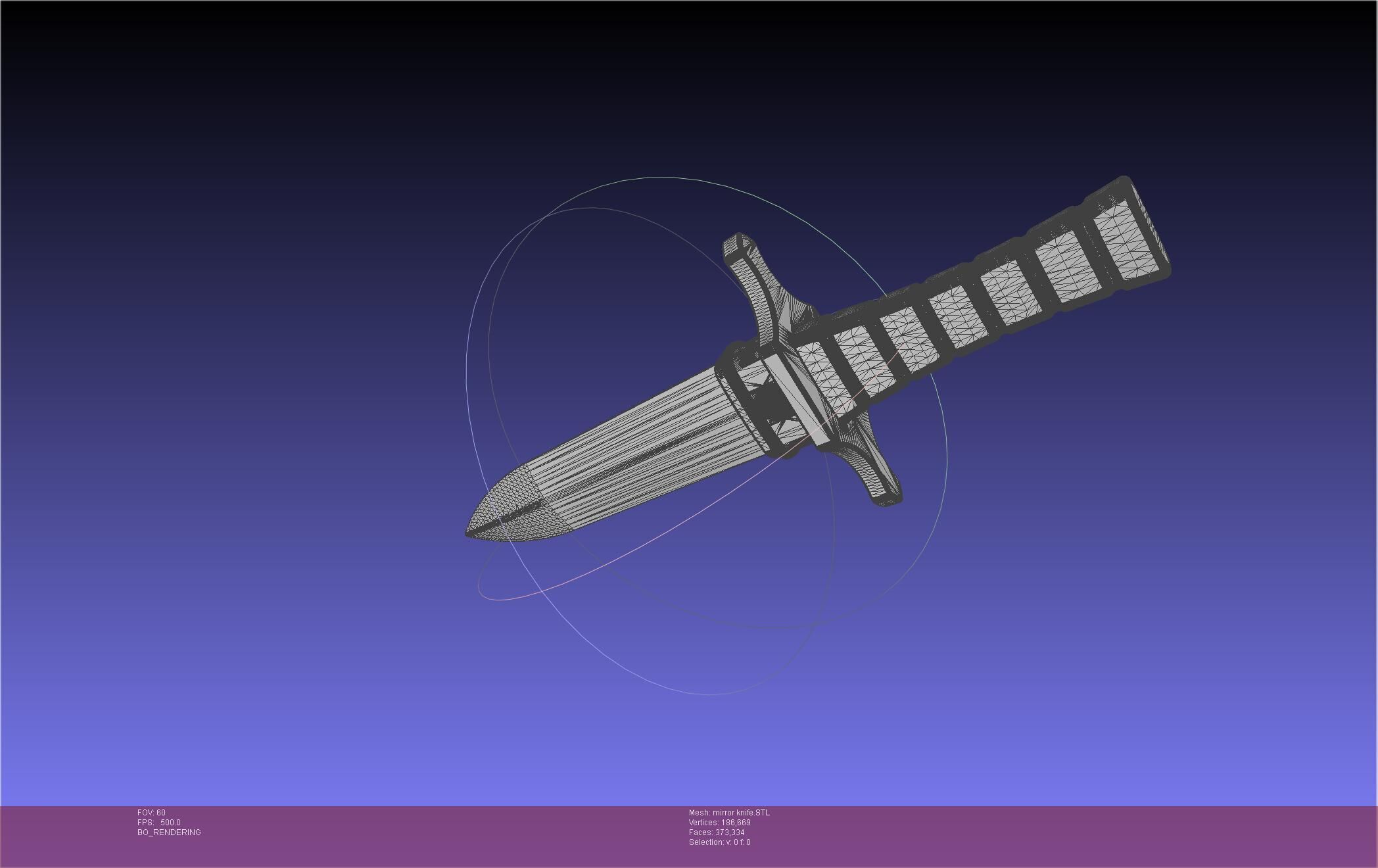 Attack On Titan Lost Girls Mirror Man Knife 3D print model_29