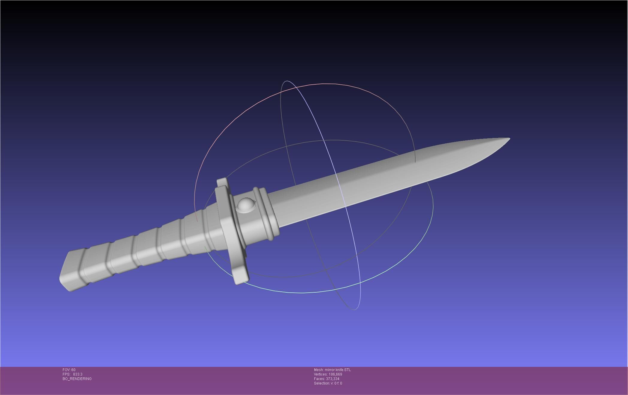 Attack On Titan Lost Girls Mirror Man Knife 3D print model_37