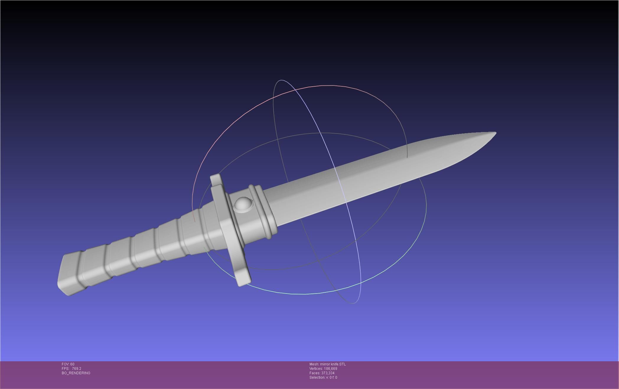 Attack On Titan Lost Girls Mirror Man Knife 3D print model_38