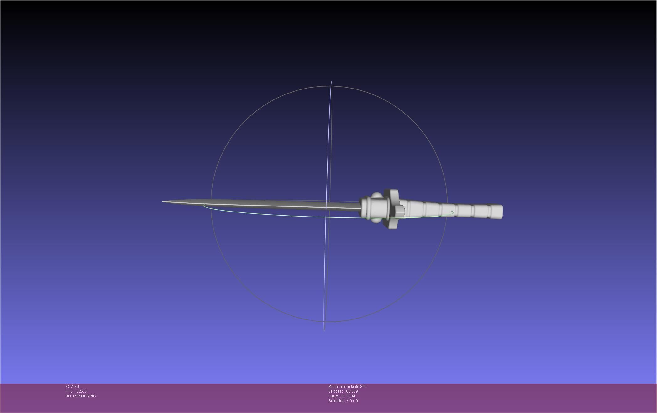 Attack On Titan Lost Girls Mirror Man Knife 3D print model_11