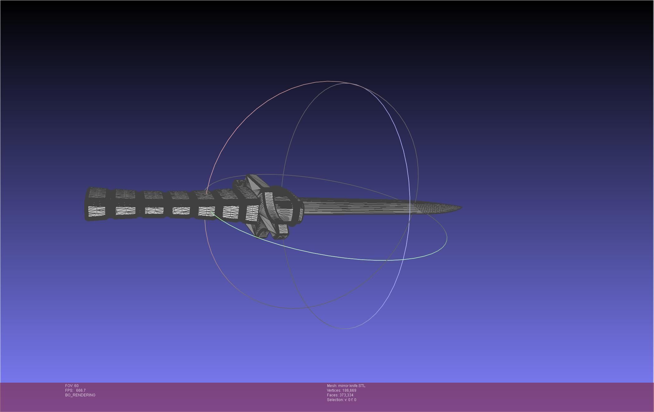 Attack On Titan Lost Girls Mirror Man Knife 3D print model_25