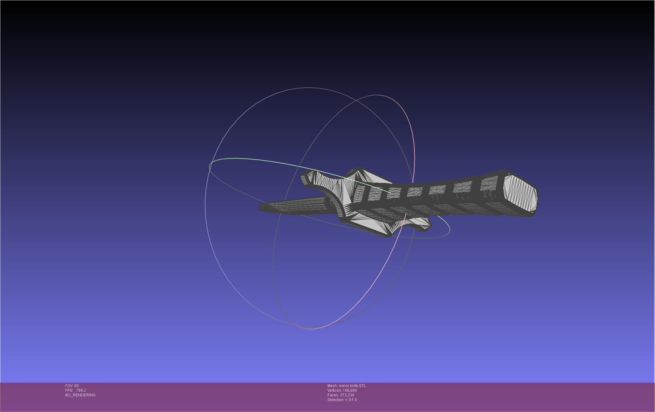 Attack On Titan Lost Girls Mirror Man Knife 3D print model_28