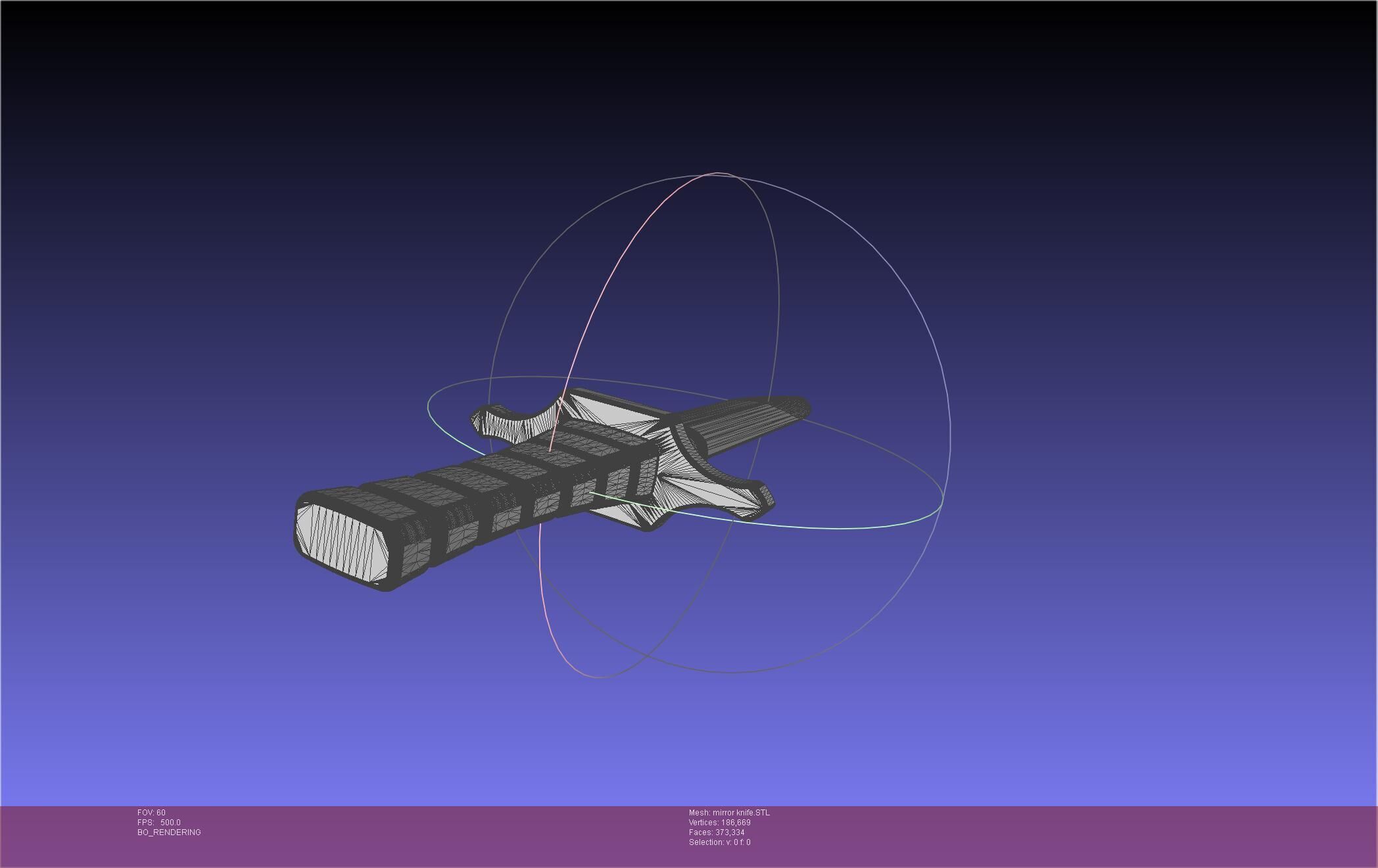 Attack On Titan Lost Girls Mirror Man Knife 3D print model_26