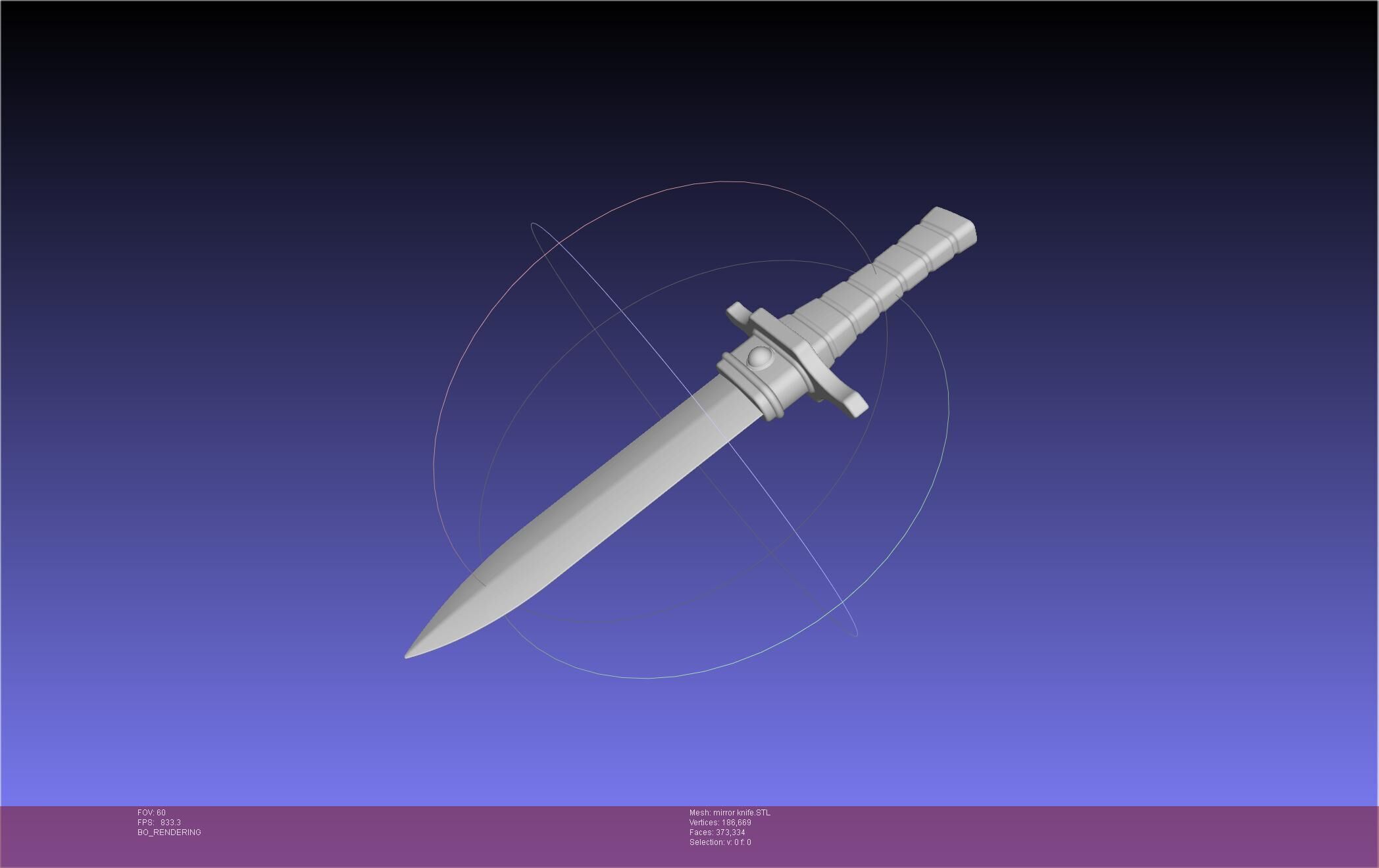 Attack On Titan Lost Girls Mirror Man Knife 3D print model_1
