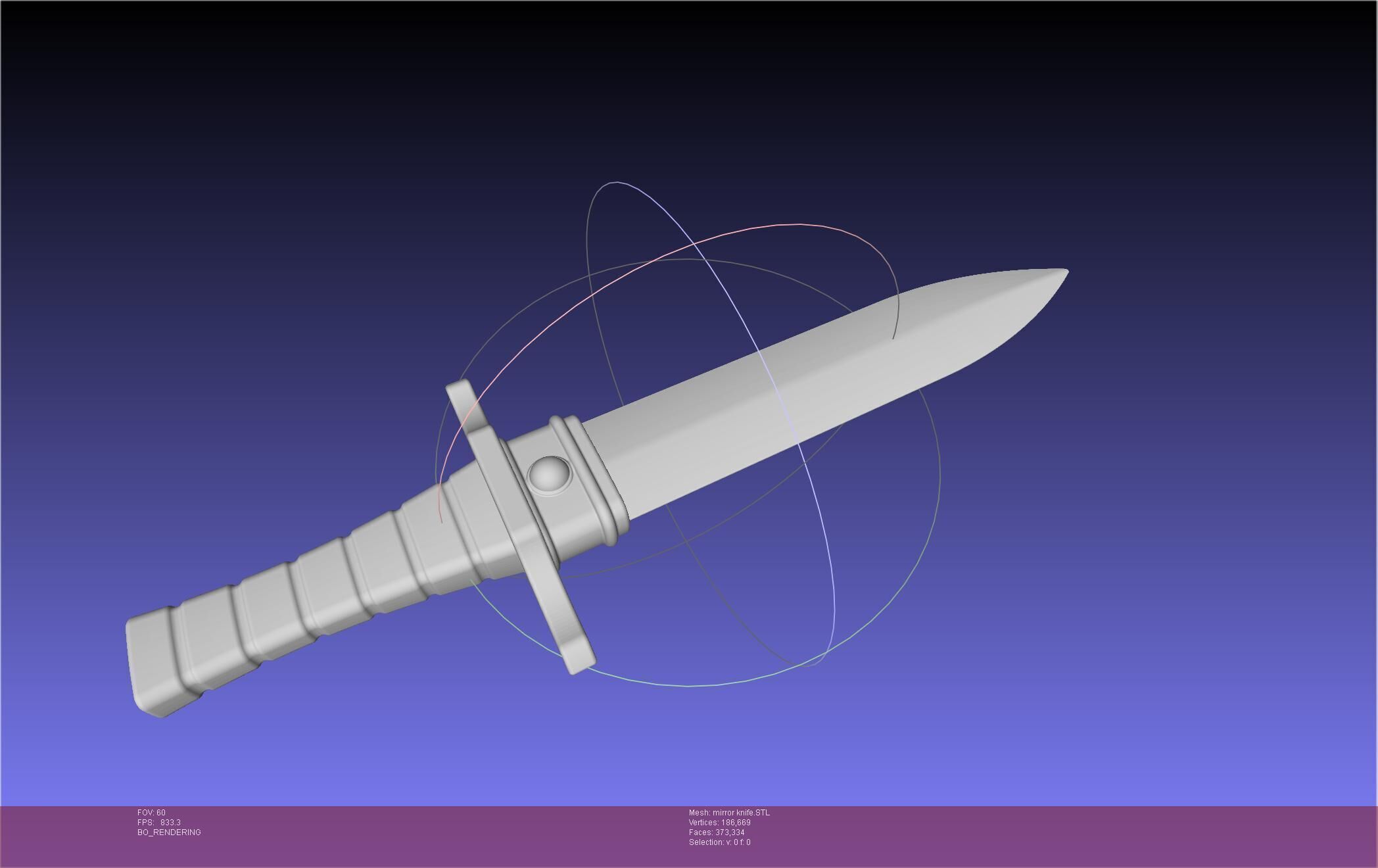 Attack On Titan Lost Girls Mirror Man Knife 3D print model_33