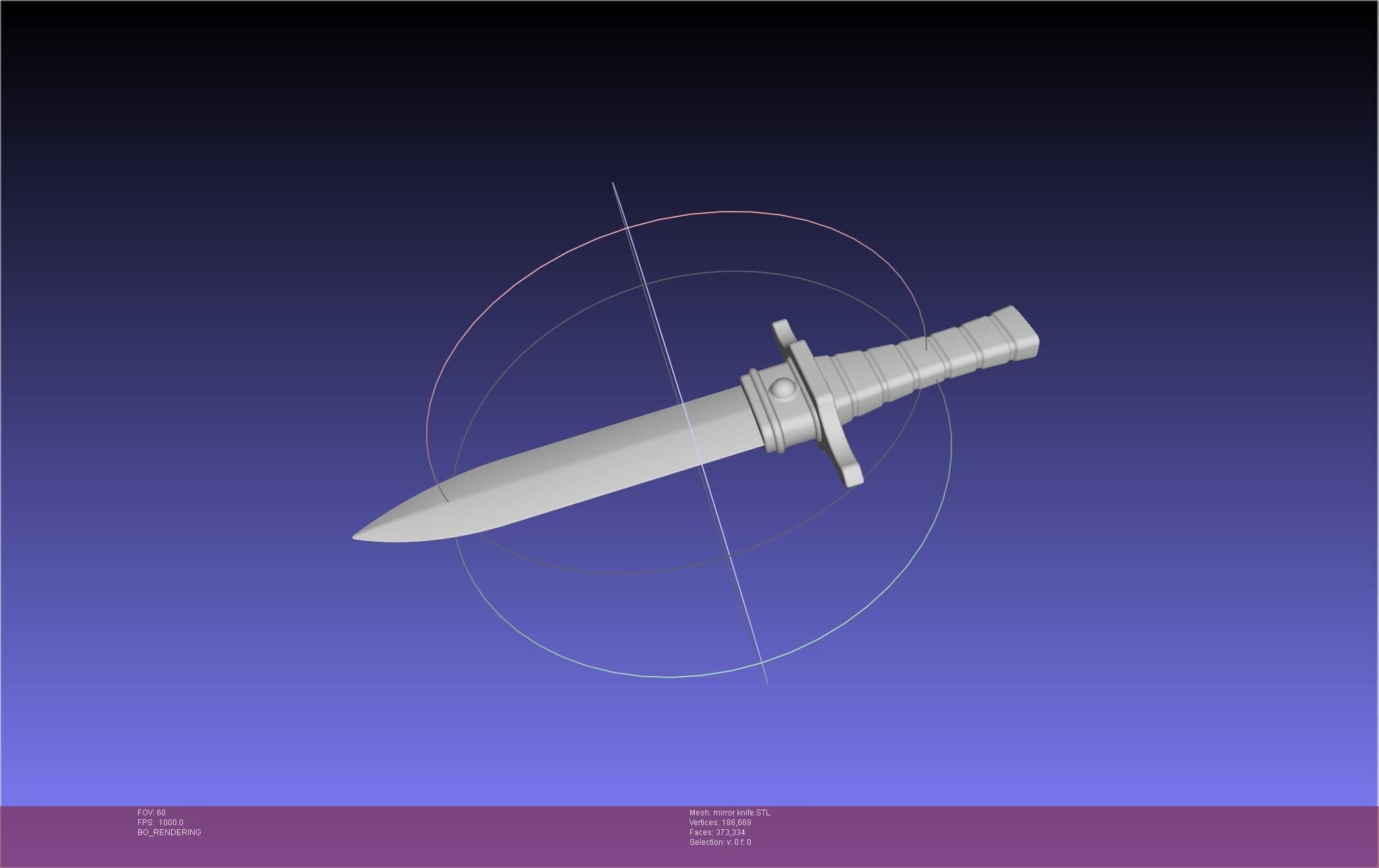 Attack On Titan Lost Girls Mirror Man Knife 3D print model_3