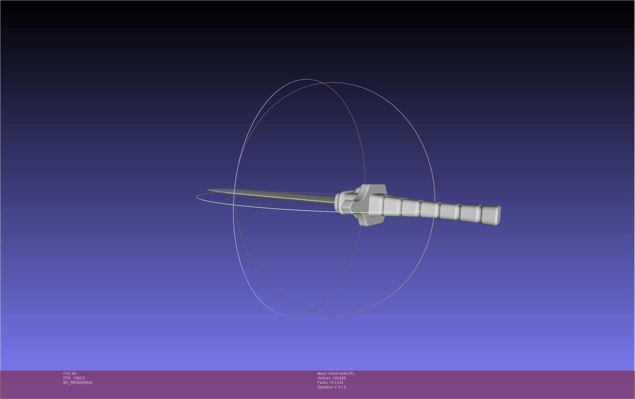 Attack On Titan Lost Girls Mirror Man Knife 3D print model_12