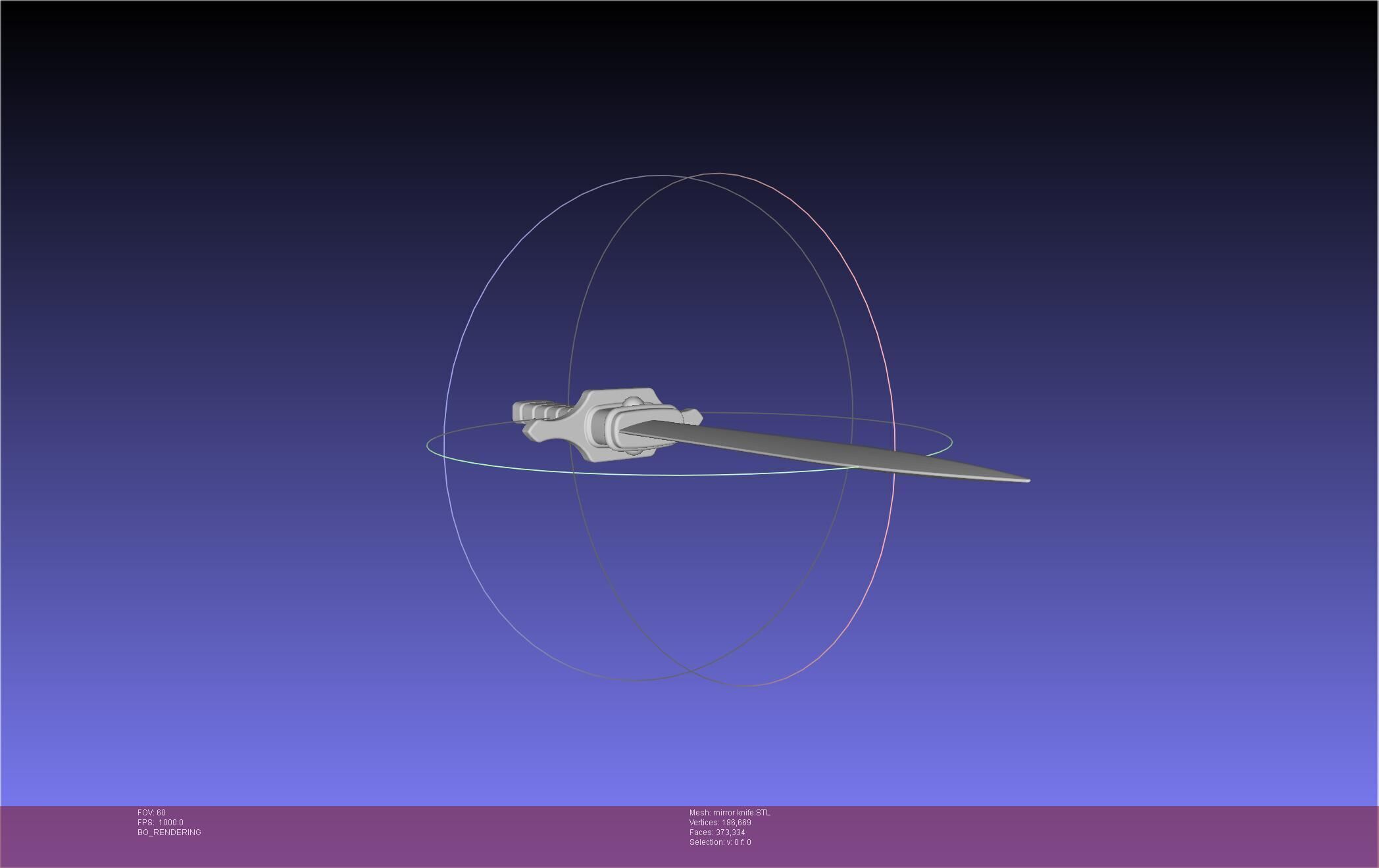 Attack On Titan Lost Girls Mirror Man Knife 3D print model_16