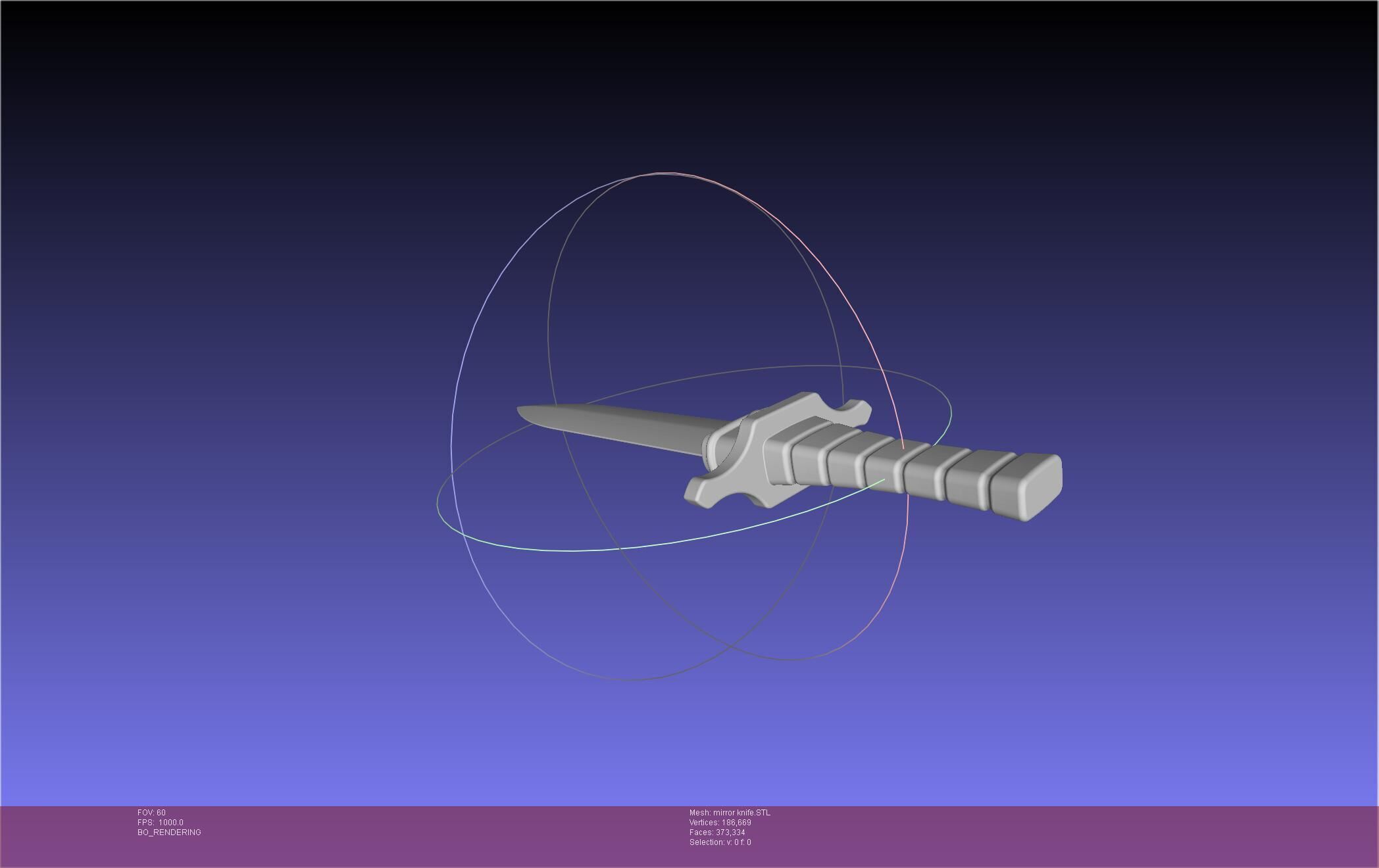 Attack On Titan Lost Girls Mirror Man Knife 3D print model_10