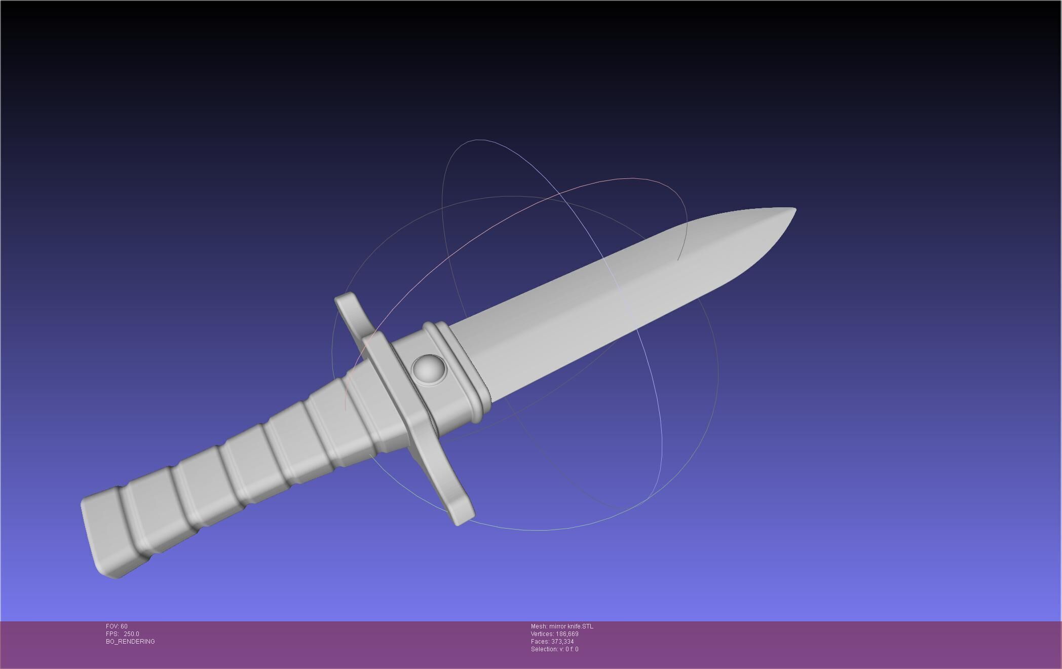 Attack On Titan Lost Girls Mirror Man Knife 3D print model_32