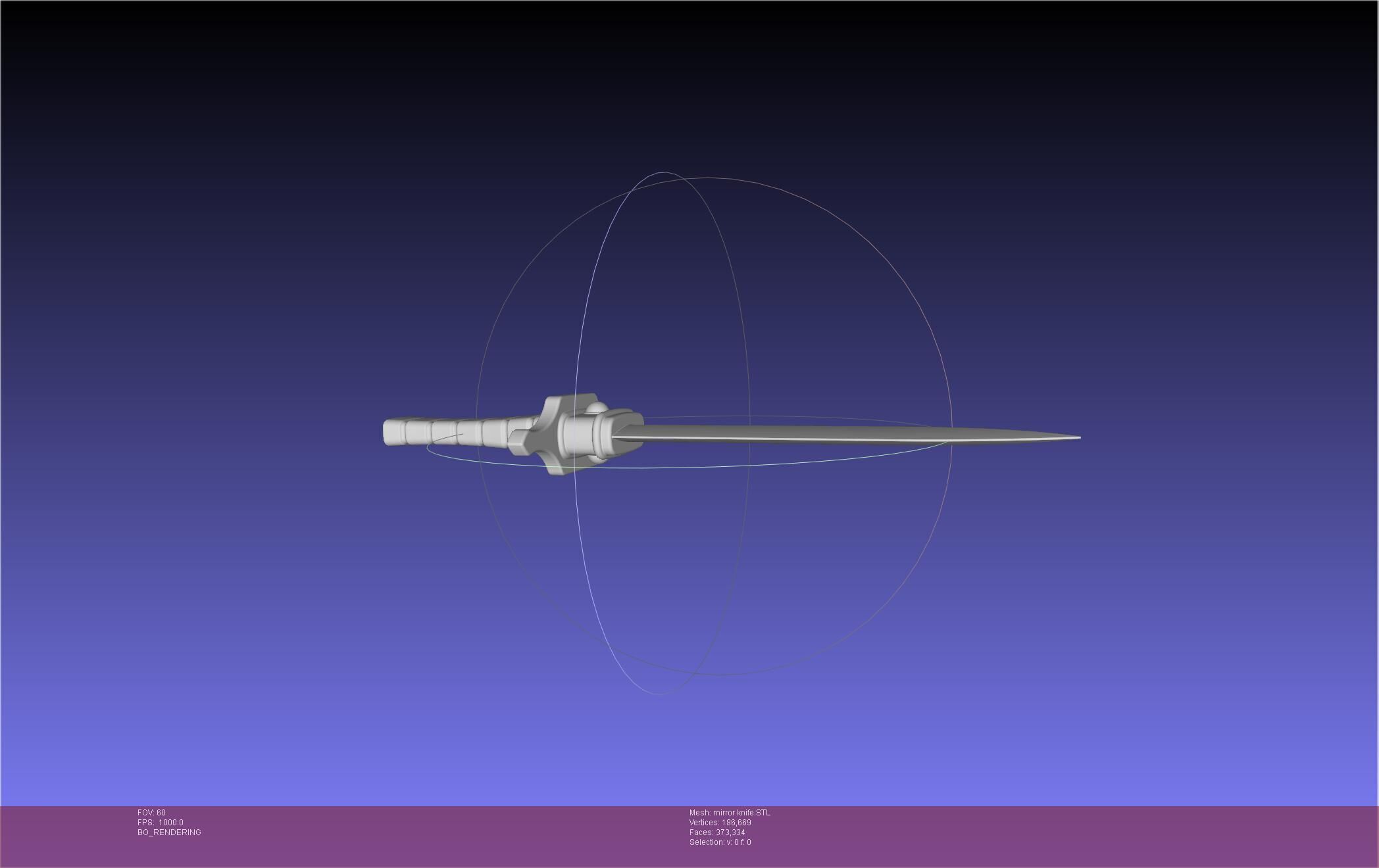 Attack On Titan Lost Girls Mirror Man Knife 3D print model_15