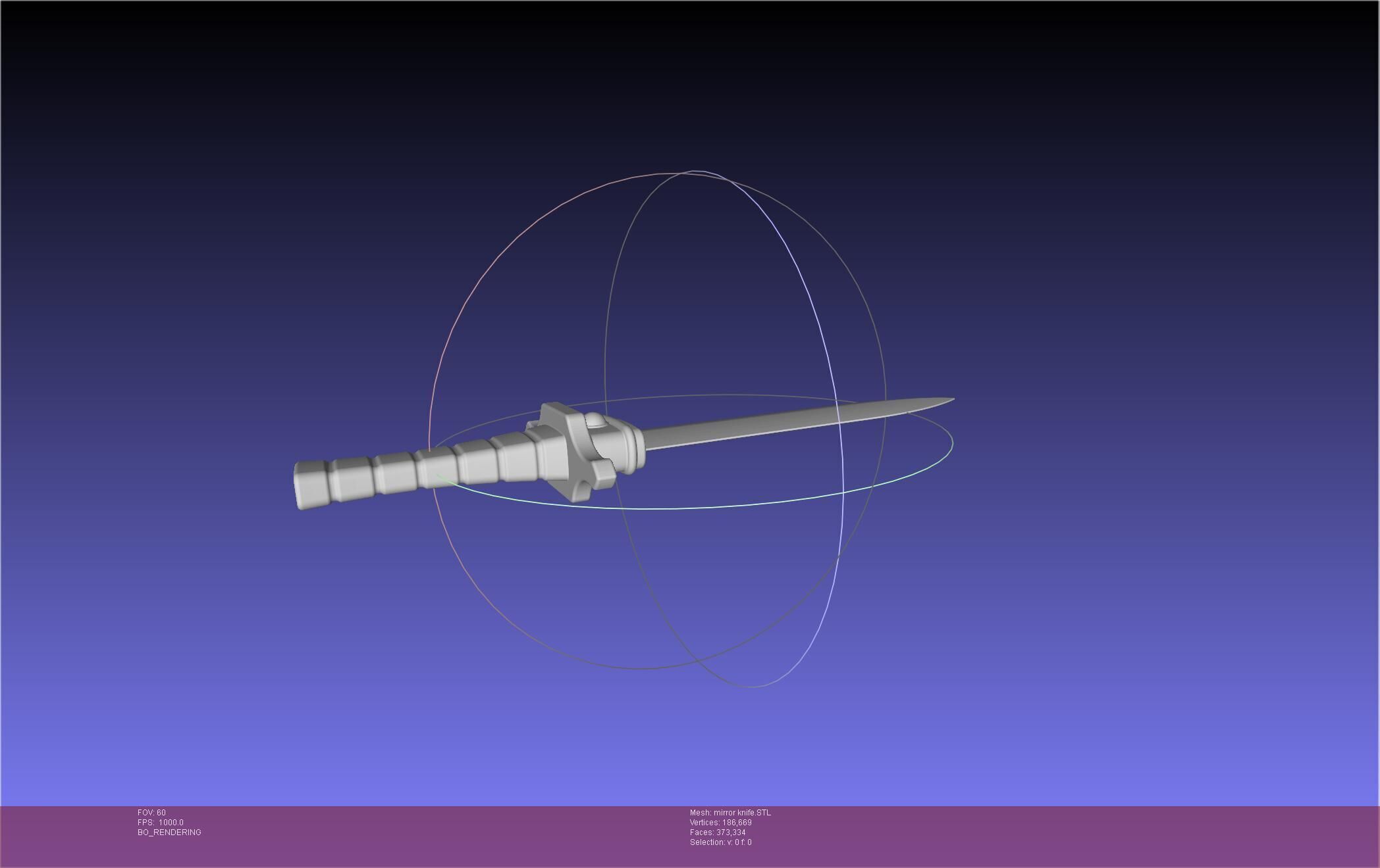 Attack On Titan Lost Girls Mirror Man Knife 3D print model_14