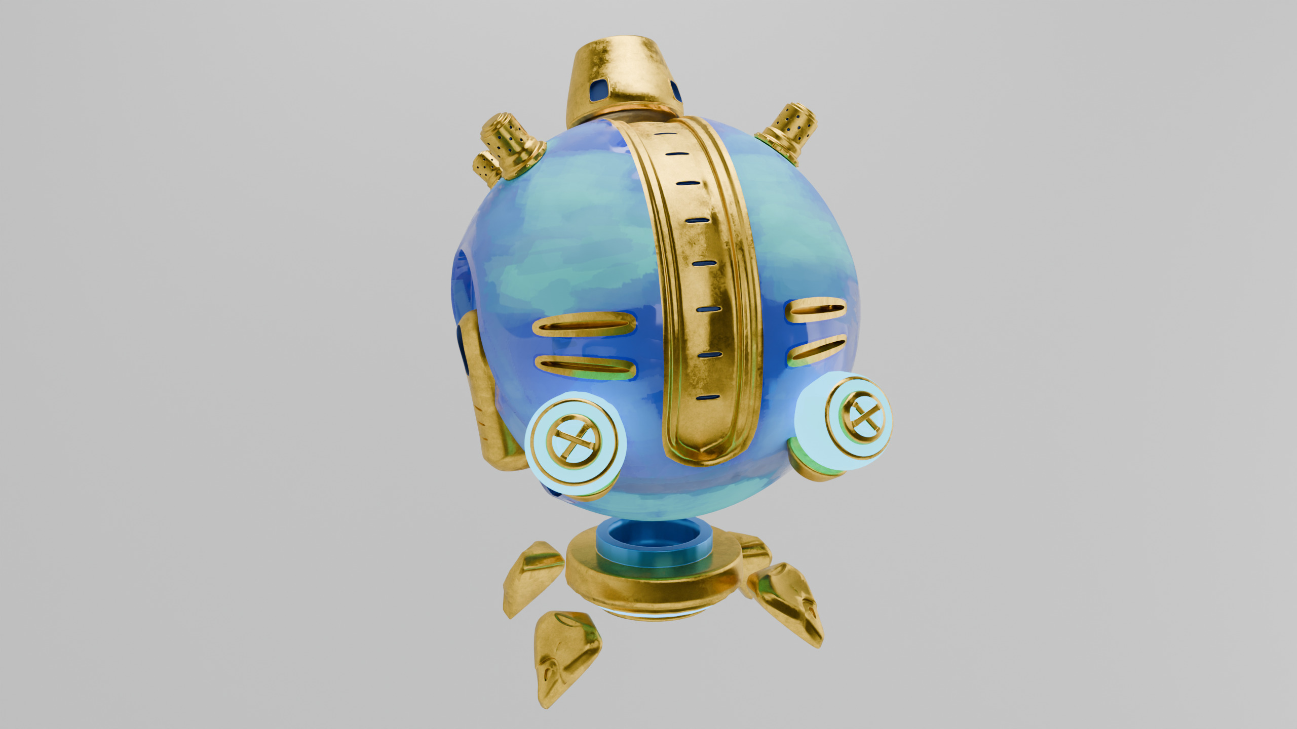 Animation Sci Fi Robot Game asset 3D model_4