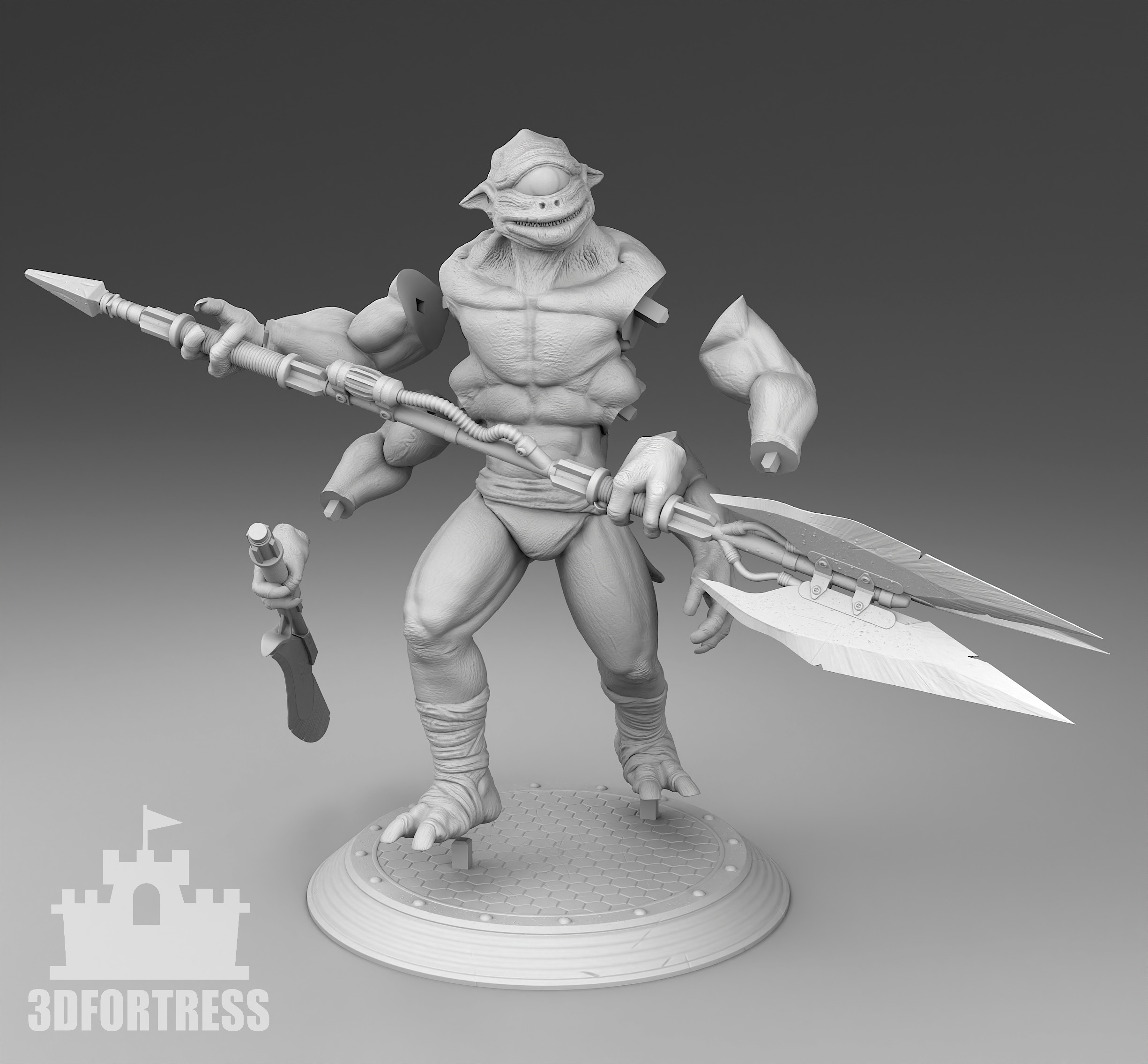 Cyclop is a fighter  3D print model_3