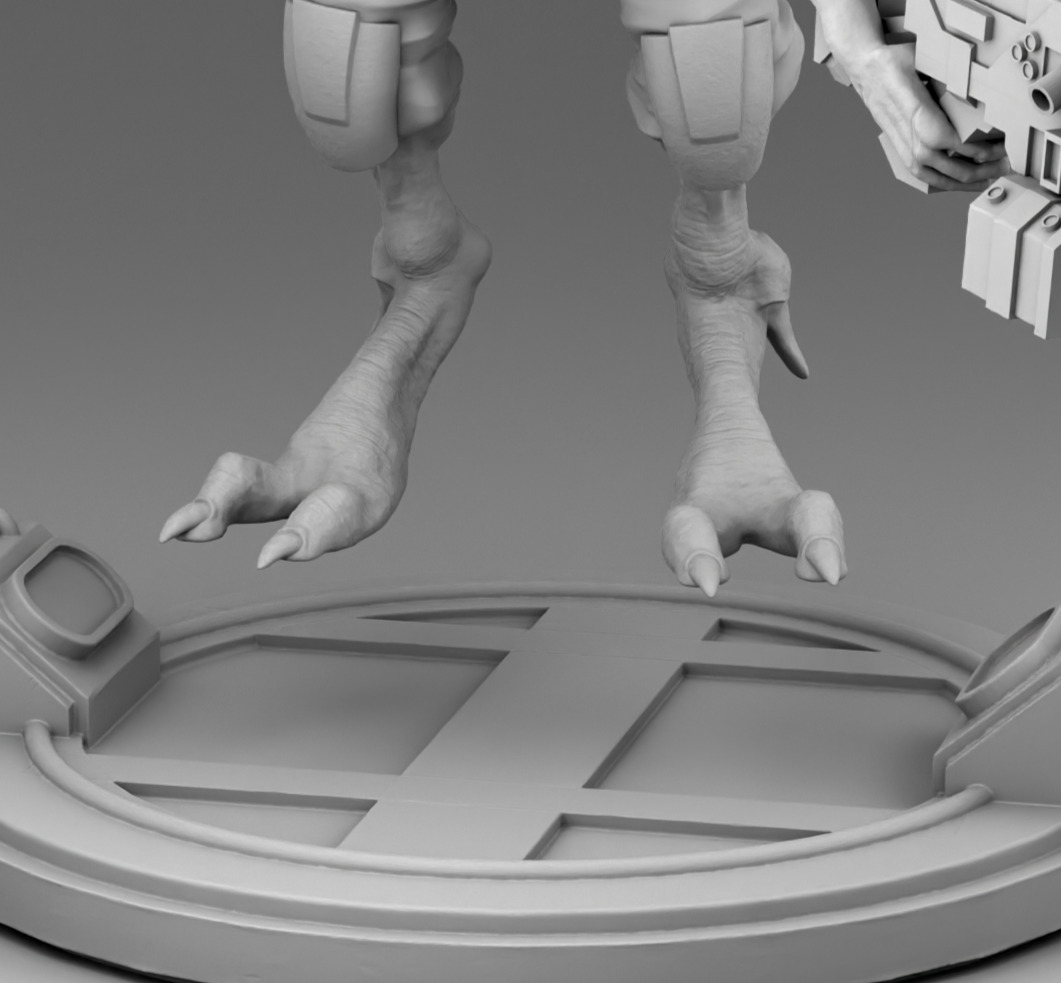 Security alien 3D print model_14